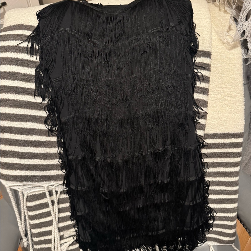 Black Fringe Dress